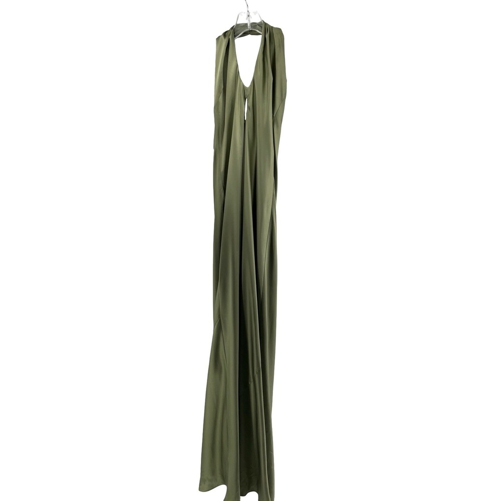Reformation Women's Yesenia Silk Dress Artichoke Green Large